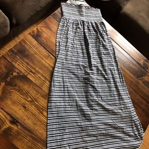 Black and white striped Maxi Dress
